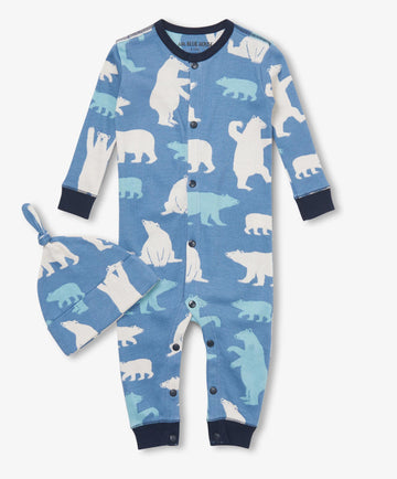 Little Blue House Baby Coverall & Hat